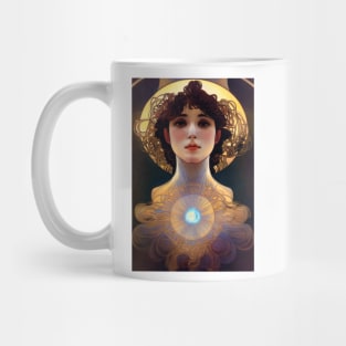 Death of A Star - Art Nouveau, Vintage, Mucha, Gilded Age, Space Mug